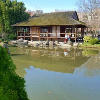 Décor pour votre tournage : le lac du jardin japonais à Toulouse